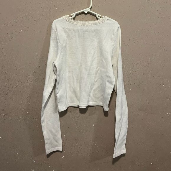 lace white long sleeve thermal American eagle - Picture 6 of 10